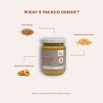 Roasted Peanut Butter - Zero & Omega-3 (220g)