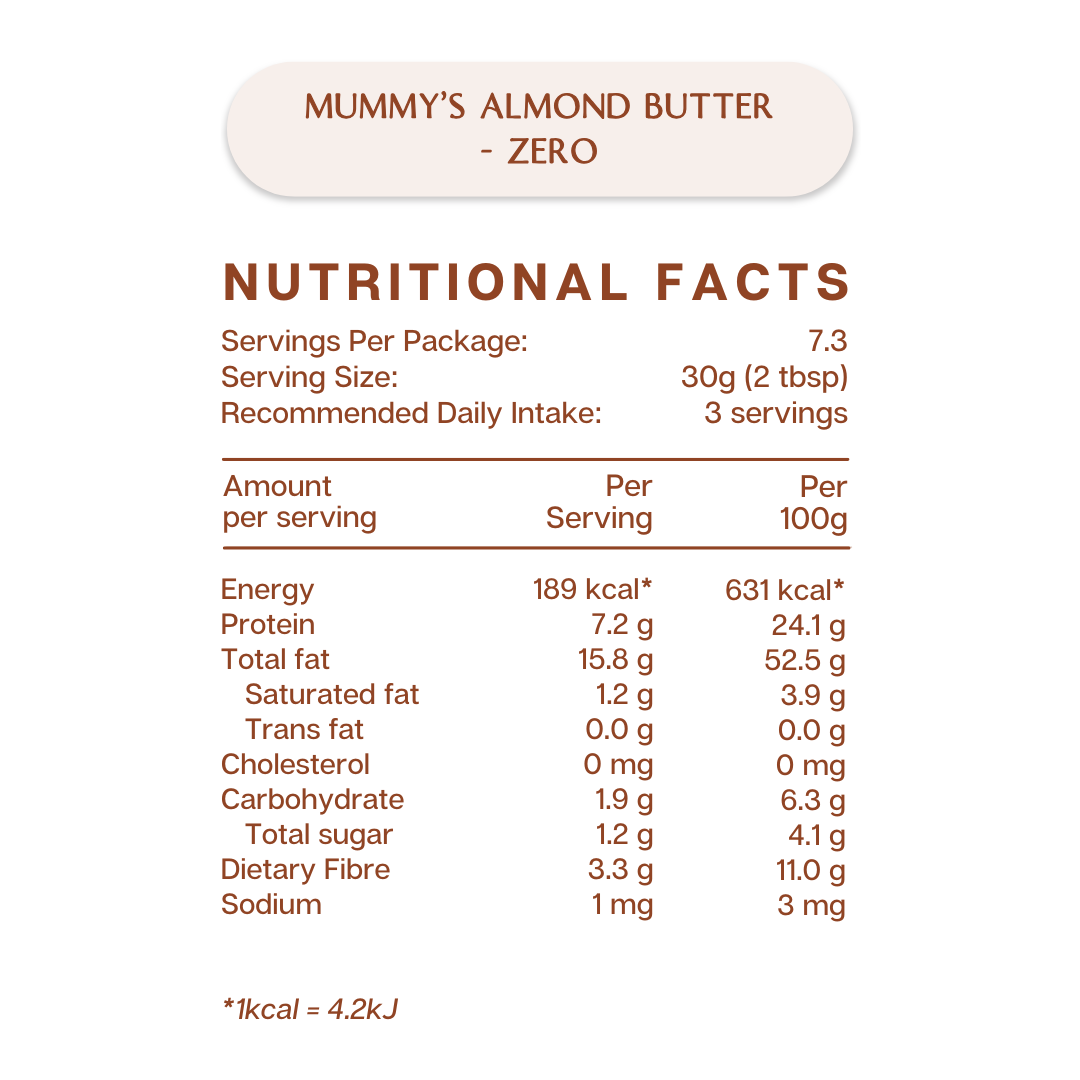 Mummy's Almond Butter - Zero (90g)