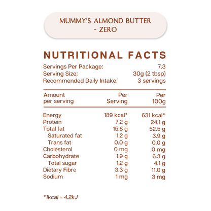 Mummy's Almond Butter - Zero (90g)