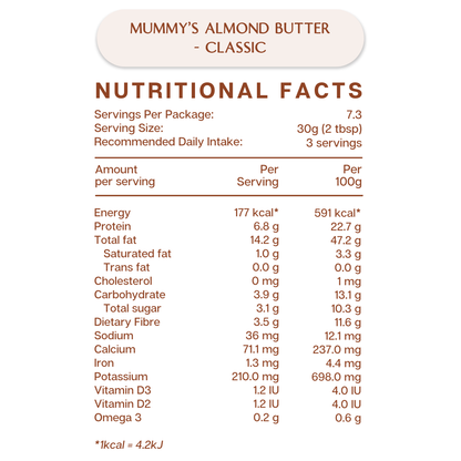 Mummy's Almond Butter - Classic (90g)
