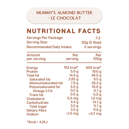 Mummy's Almond Butter - Le Chocolat (220g)