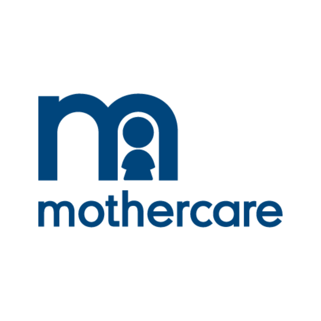 Blue Mothrcare logo on transparent background