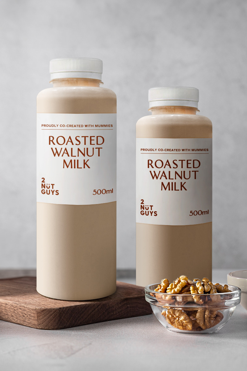 Roasted Walnut Milk Plastic Bottles Duo Roasted Walnut Milk